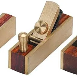 LUXURO Mini Brass Hand Plane Set for Wood Finish Planer Hobby Craft -Set of 3 Pieces-image-10