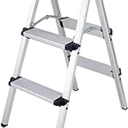 ATORSE 3 Step Ladders Collapsible Wide Pedal Portable for Garage Outdoor Home-picture-13