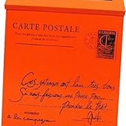 CALANDIS Vintage Galvanized Mailbox Letterbox Postbox Newspaper Holder Box Orange-picture-11