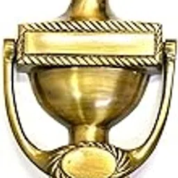 BRASK - Brass Door Knocker (Victorian Design) 6" x 3" | Door Knocker for Main Door, Hotel Door, Main Gates | Heavy Duty Brass Door Knocker with Screws (Antique Brass (Pack of 1))-picture-14