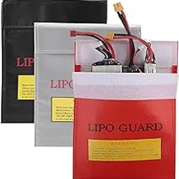 TNSLAND Pack of 3 Fireproof Waterproof Safe Bag Lipo Safe Bag Battery Bag Fireproof Bag Fireproof Document Bag Case Bag Container Battery Bag Lipo Safety Guard Explosion-proof Battery, Red / Blue /-picture-10