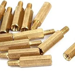 Aexit M3 (Home hardware) Female x Male Brass Hexagonal Pillar Standoff Spacer Screws Bolt (75ry471qf217) 15+6mm 15pcs-picture-20