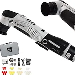 Maxshine M0312 V2 Professional Cordless Dual Action & Rotary Polisher – 6 Speed, Lightweight – Includes 2 Batteries, Pads & Bag – For Car, Bike & Boat Detailing, Scratch Repair & Gloss Finish-image-52