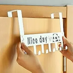 Wall Hanger for Clothes Heavy Duty Over Door Hanger for Cloths, Drill Free Door Hanging Hooks Suitable for Bathroom, Bedroom, Kitchen Scarf, Coat, Towel Holder Removable Door Hanger-picture-18