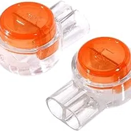 25pcs UY Butt 2 Wire Single Flake Gel Splice Crimp Connector Waterproof Orange Clear Twin Blade 2 Wire Gel Filled Crimp Connector-picture-19