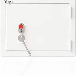 Jayvac-Safe locker Steel Household Safety locker Key Locker for Cash Money locker for Home,Office,Hotel-(25 * 35 * 25) CM-white-image-98