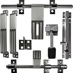 CIRCLE Stainless Steel Main Door Kit - Full Set - Handle, Latch, Tower Bolt, Door Stopper-picture-17