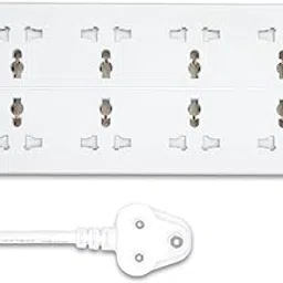 Amazon Basics Extension Board with 8 Sockets | Power Strip with Over Voltage Protector | Supports Upto 1500W / 6A | 3 m Cord Length-picture-42