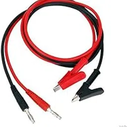 Lyla 2Pairs 15A 4mm Banana Plug to Alligator Clip Clamp Test Probe Cable Lead-image-37