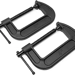 KROST 4” inch Industrial Heavy Duty G Clamp C Type Anti‑rust Universal Clamping Tool for woodworking and DIY Maximum Opening size 100mm (2PCS)-picture-24