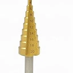 Rangwell 4 Micro-watts Manual 4mm-20mm 9 Steps Sizes HSS Hex Titanium Step Drill Bit Hole Cutter (Chuck Size: 9 Inches)-picture-11