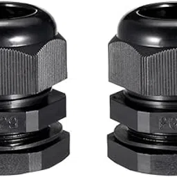 uxcell 2Pcs PG29 Cable Gland Waterproof Plastic Joint Adjustable Locknut Black for 18mm-25mm Dia Cable Wire-picture-13