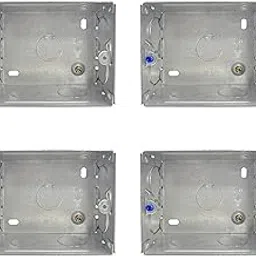 Forus 4x3" Concealed GI Sheet Metal Modular Box 3-Module Heavy-Duty Rustproof Galvanized Iron | 18 Gauge Flush Mount Electrical Junction Box for Home, Office, Industrial Wiring | All-Win Series (4Pc)-picture-18
