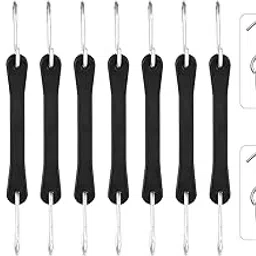 10 Pack 6 Inch Rubber Bungee Cords with Hooks, EPDM Bungee Cords Heavy Duty Outdoor, Black Rubber Straps Stretch Tie-Downs with S Hooks for Canvas Canopies, Motorcycle, and Tarp Covers-image-62