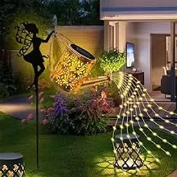 Zyvola Solar Powered LED Watering Can Lantern: Outdoor Waterproof Garden Path & Yard Decor-picture-13