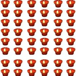 Yuvivaa® Water Sensor LED Diya | Diwali Night Lights Flameless & Smokeless | Warm Ambient Deepak LED Candle Lamps for Home Décor | Pooja, Christmas, New Year and All Festivals (Pack of 48)-image-36