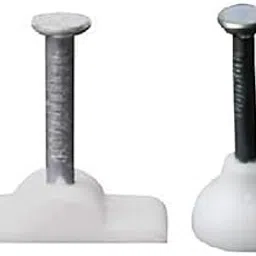 AASHIE N HOME'S PVC Wire Fastener Circle Cable Clips | Round with Metal Nails for Cable Management, Cord Organizer | White Combo Pack of 200-picture-25