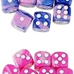 ATORSE Toy 20 Pcs Multi-Color Square 6 Sided 16mm D6 Resin Role Playing Gaming Dice Set-Toys & Hobbies-Games-Role Playing Games-Dungeons & Dragons-Accessories & Dice-image-2