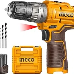 INGCO Cordless Imopact Drill Machine, Battery Drill Machine with 2 pcs Batteries & Drill bits, Type C charging for home use-image-43