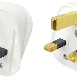 MX 3 Pin AC Electrical Power Wiring Male Fused Plug Socket Detachable Extension Cord Connector Adapter Rewireable for UK Plug 13A 250V White (Pack of 2)-picture-18