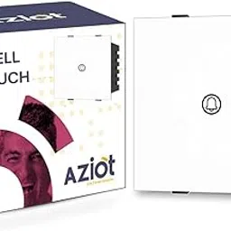 AZIOT Non Smart Modular Bell Touch Switch - Glass (Not Acrylic) - Elevate Your Home with Effortless Control (White)-image-1