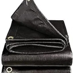 Tarpaulin Tirpal Tadpatri Tharpai Thadika, Extra Strong, Reinforced Eyelets, UV Resistant, 100% Waterproof Virgin,TP18 X30 FEET (Black)-picture-14