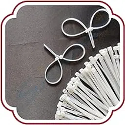 Param Enterprises Teeth Grip Nylon Self Locking Cable Ties, White (200 mm x 2.5 mm, 6 inch) Nylon Standard Cable Tie (white Pack of 100)-picture-35