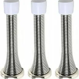 Spring Door Stop, 3 Pack Metal Door Stoppers Wall Mounted Doorstop with Screws and Base Plate for Protect Walls and Door-picture-11