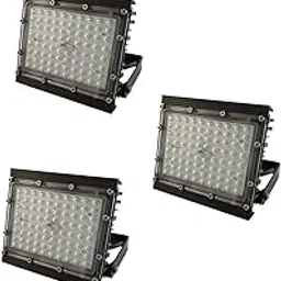 PROZONE 50W 12V DC 24V AC LED Flood Light LAMP of Warm White Floodlights Security Outdoor Waterproof IP66 Color 3000k Color Brightness 7000lm Marine Use Yacht,Boat,Ship(Pack of 3)-image-1