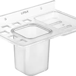 Lipka ABS Single Soap Dish/Soap Stand/Case with Tumbler/Tooth Brush Holder - Wall Mounted, Bathroom Accessories/Organizer- Unbreakable-picture-12