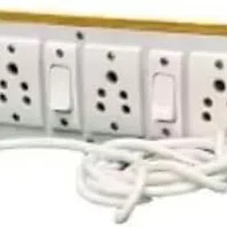 BAHUL PVC Shockproof Extension ISI Parts Small Plug 4 Meter Long Wire 4 Socket Extension Boards (White, 4 m)-picture-22