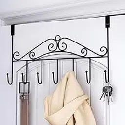 Over The Door 7 Hooks Rack – No Drilling Stainless Steel Hanger for Home, Kitchen & Office-picture-12