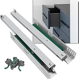 Volo Heavy Duty Drawer Slides, Full Extension Ball Bearing Runners | Pack of 2 Piece | Channels for Kitchen Cabinets, Wardrobes, and Dressers (Undermount, 16 Inch)-image-41