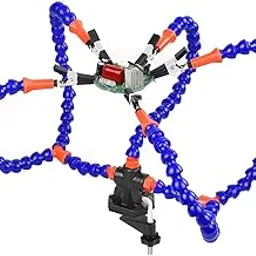 Serplex® Soldering Station with 5 Flexible Arms and Insulated Alligator Clips, Soldering Helping Hands Clamp Soldering Station Helping Hands Soldering Tool PCB Holder Flexible Arms-picture-24
