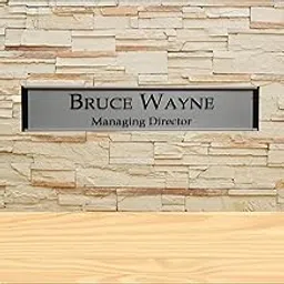 Gugan's Nameplate with Modern Aluminum Nameplate Holder for Wall or Door, Adhesive Backing Included (Clear, 30 x 06 cm)-picture-22