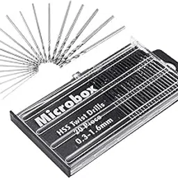 UPTODATETOOLS 20 Pieces HSS Mini Micro Drill Bit Set, 0.3-1.6mm Shank Twist Drill Bits Precision Drill DIY Kit Rotary Hand Tools Accessory-image-36