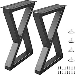 18 Inch Metal Coffee Table Bench Legs Black, Heavy Duty Industrial Metal End/Side Table Legs, DIY Project for Furniture (H18” x W13”, Set of 2)-picture-26