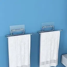 Plantex Self Adhesive Towel Ring for Wash Basin/Napkin Hanger for Bathroom/Self Adhesive Towel Hanger/Bathroom Accessories - Pack of 2 (Chrome)-image-19
