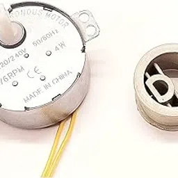 ERH India 1 Pc D-Cut Shaft Synchronous Motor220-240volts 5/6rpm 4w Auto Swing Motor 220 Volt Ac for Playground Swings, Outdoor Entertainment Areas, Robotics and Automation etc with Pulley Connector-picture-24