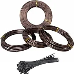 ART IFACT 100 Feets Anodized Aluminium Wire of 1mm, 2mm & 3mm and 100 Pieces of Cable Ties - Bonsai Training Wire, Craft Wire (33.4 Feets Each 1mm, 2mm & 3mm) image 1