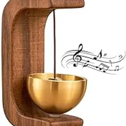 Wooden Doorl bell, Decorative Magnetic Doorbell, Beech Wood Construction, Chime for Refrigerator, Room, Porch, Garden, Backyard, Restaurant,Home Garden Windchime Housewarming Gift 5x7.5 cm-image-60