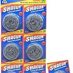 SHAGUN Jumbo 50 Stainless Steel Scrubber – 30g Each, Pack of 6 | Heavy Duty Utensil & Kitchen Cleaner-image-56