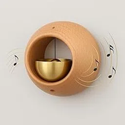 GT GALA TIME Round Wooden Magnetic Door Bell with Brass Gong, Decorative No Drill Door Chime Ghanti for Home Décor, Festive & Housewarming Gift-image-94
