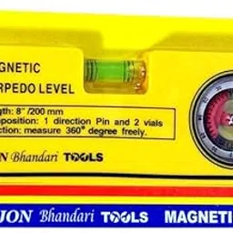 Jon Bhandari Tools Spirit Level Magnetic 360 degree with two Vials & 1 direction pin image 1