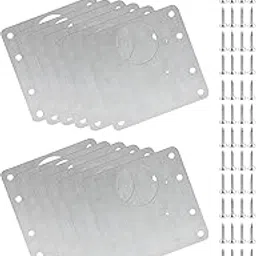 12 Pcs Hinges for Cabinets, Heavy Duty Hinge Repair Plate for Cabinet Door Repair, Fixing Plate for Damaged Door Panels image 1