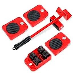 5 Packs Furniture Lifter,Heavy Furniture Moving System Lifter Kit with 4 Slider,Furniture Slides Kit,Heavy Furniture Roller Move Tools,Up to 200kg/440 lb,360 Degree Rotatable Pads,Adjustable-picture-22