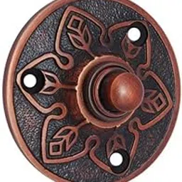 Adonai Hardware Flower Brass Bell Push (Antique Copper)-image-34