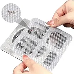 AJAPOR 10pcs Hair Catcher Mesh for Bathroom Shower Drain Cover Sticker, Self Adhesive Kitchen Sink Drainage Cover, Disposable Anti-Rust Waterproof Drain Stickers for Bathroom & Kitchen-image-37