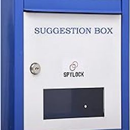 spylock Raj Rajeshwari High GradeHeavy Metal Suggestion Box/Mail Box/Compaint Box/Donation Box/Wall Mountable with Two Key Lock Or Table Surface Box (Blue)-picture-35