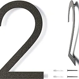 12 Inch Metal Numbers | Modern Floating | House Numbers for Outside | Large Metal House Numbers | for Outdoors | Black Coated Rust-Proof | Office & Home Address | Hotel & Resort | Numbers Plaques (2)-picture-18